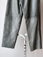 80s Gray Leather trousers - w27-28