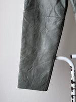 80s Gray Leather trousers - w27-28