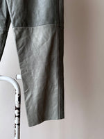 80s Gray Leather trousers - w27-28