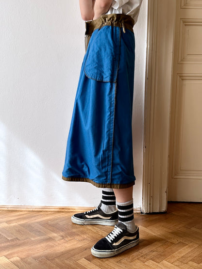 West Germany 80s 3/4 cropped wide pants