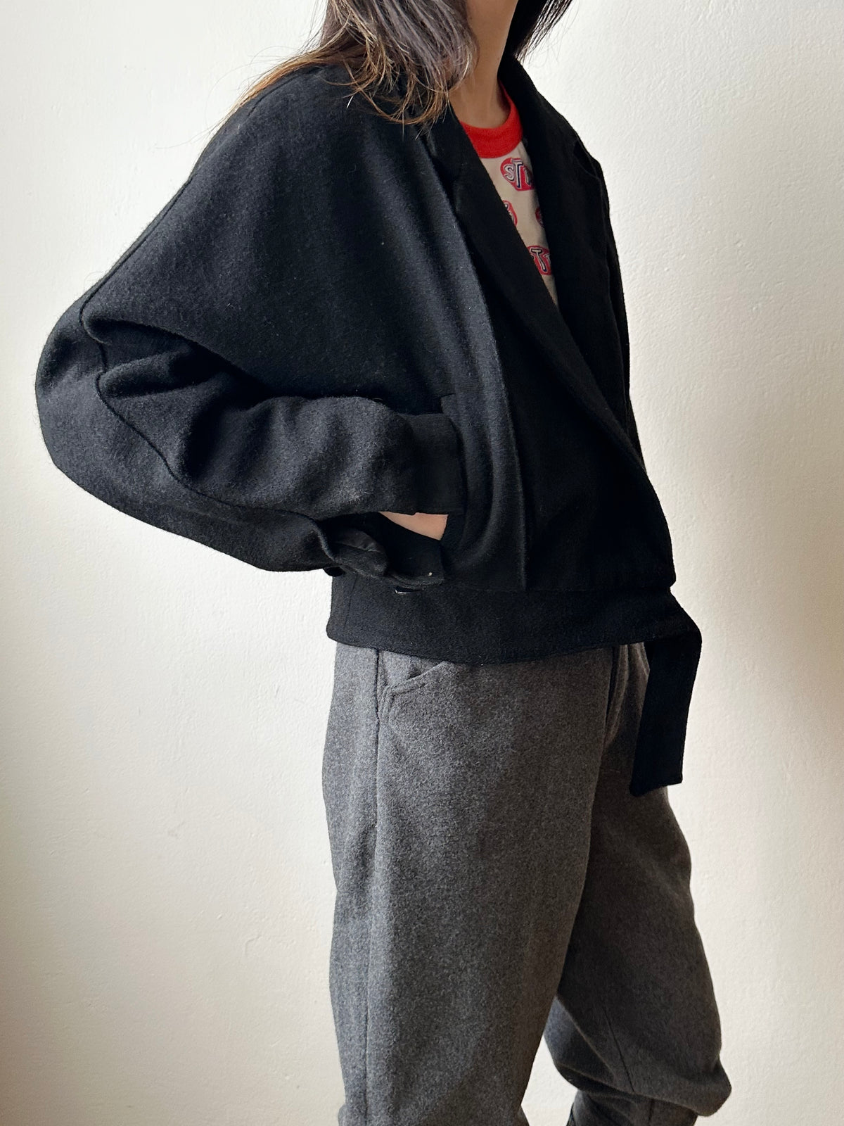1980s France wool jacket, battledress-inspired