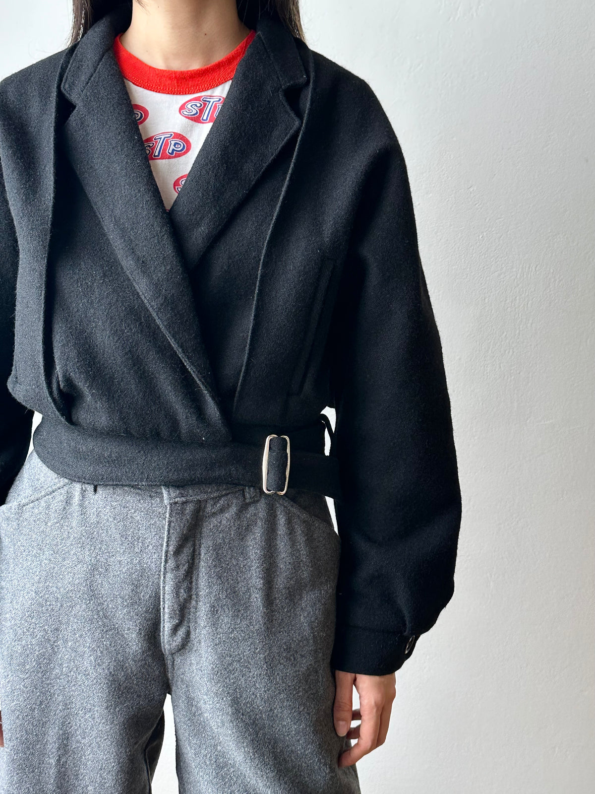 1980s France wool jacket, battledress-inspired