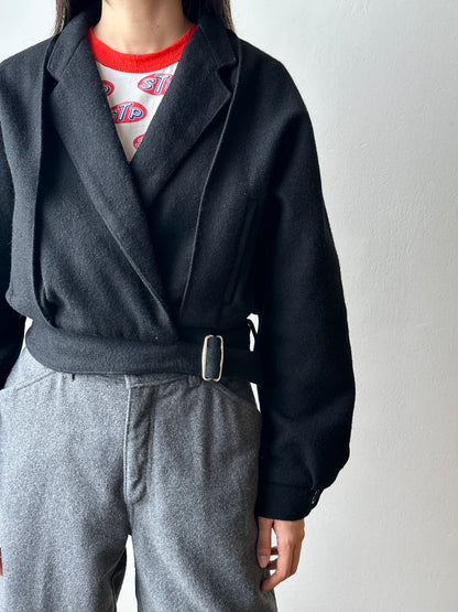 1980s France wool jacket, battledress-inspired