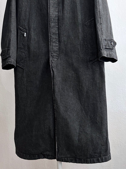 80's Levi's Black denim coat Vintage Made in Italy 80年代 リーバイス ブラックデニム コート Rare レア イタリア製 ヴィンテージ Toto Praha Vintage clothing store Antique shop Prague 古着屋 アンティークショップ プラハ ユーロ古着  ヨーロッパ古着 古着卸 