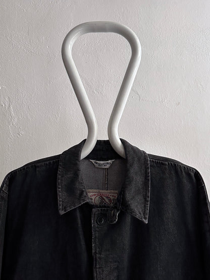 80's Levi's Black denim coat Vintage Made in Italy 80年代 リーバイス ブラックデニム コート Rare レア イタリア製 ヴィンテージ Toto Praha Vintage clothing store Antique shop Prague 古着屋 アンティークショップ プラハ ユーロ古着  ヨーロッパ古着 古着卸 