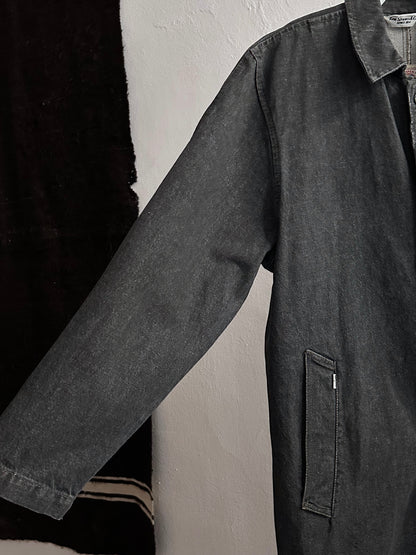 80's Levi's Black denim coat Vintage Made in Italy 80年代 リーバイス ブラックデニム コート Rare レア イタリア製 ヴィンテージ Toto Praha Vintage clothing store Antique shop Prague 古着屋 アンティークショップ プラハ ユーロ古着  ヨーロッパ古着 古着卸 