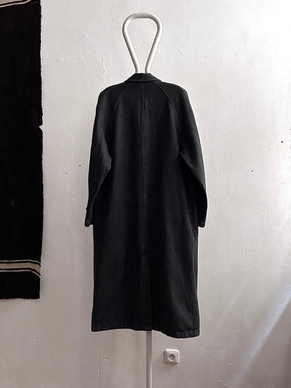 80's Levi's Black denim coat Vintage Made in Italy 80年代 リーバイス ブラックデニム コート Rare レア イタリア製 ヴィンテージ Toto Praha Vintage clothing store Antique shop Prague 古着屋 アンティークショップ プラハ ユーロ古着  ヨーロッパ古着 古着卸 
