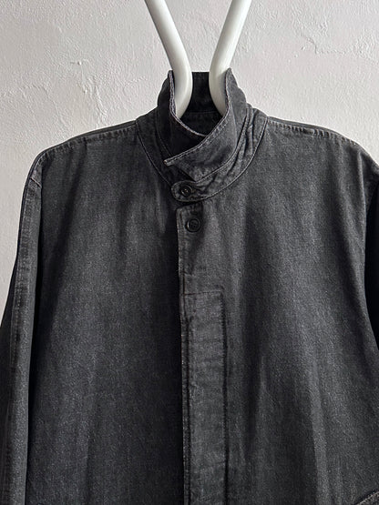 80's Levi's Black denim coat Vintage Made in Italy 80年代 リーバイス ブラックデニム コート Rare レア イタリア製 ヴィンテージ Toto Praha Vintage clothing store Antique shop Prague 古着屋 アンティークショップ プラハ ユーロ古着  ヨーロッパ古着 古着卸 