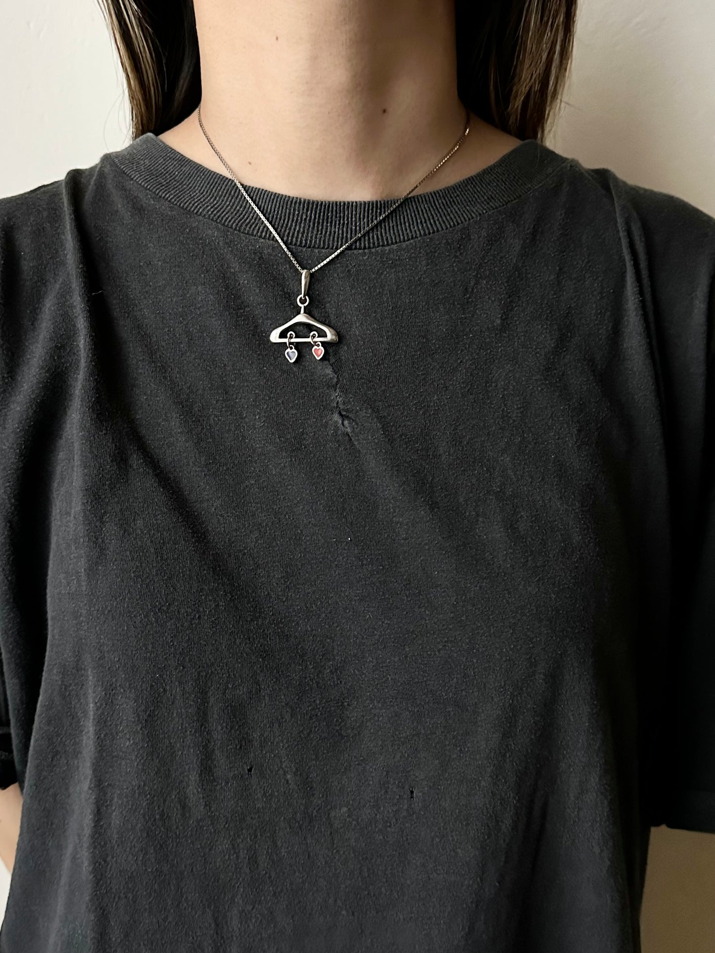 German 835 vintage silver hanger pendant necklace