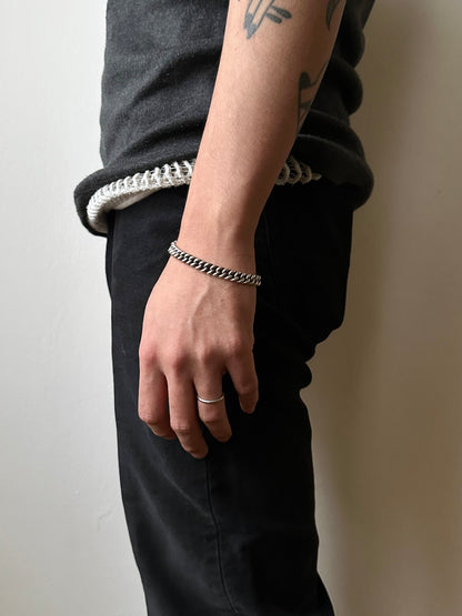 German silver 800 curb chain bracelet