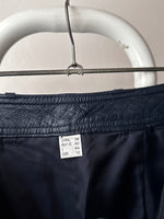 Navy Lether trousers - w28