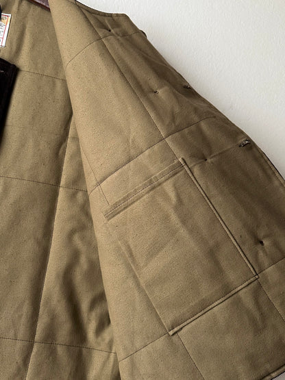 1970s Swedish padded corduroy vest - XXL