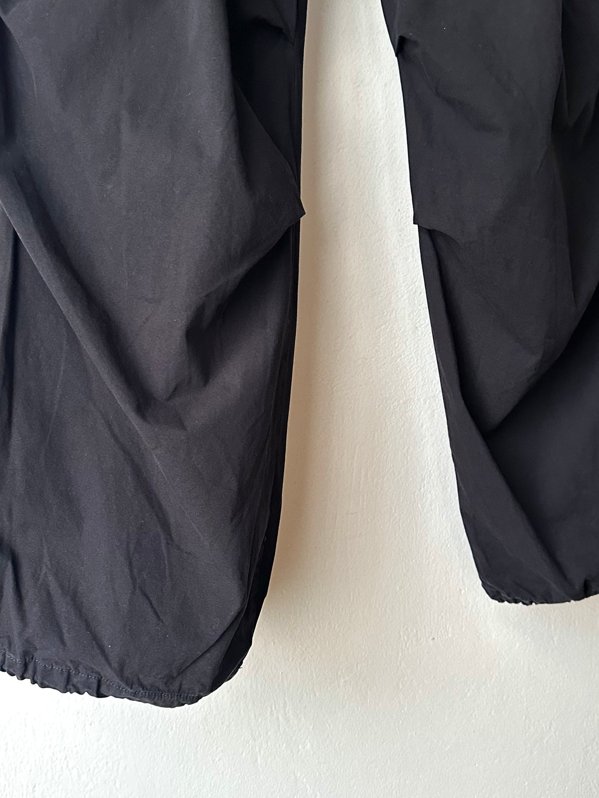 Black cotton  overtrousers