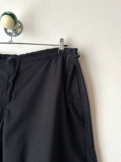 Black cotton  overtrousers