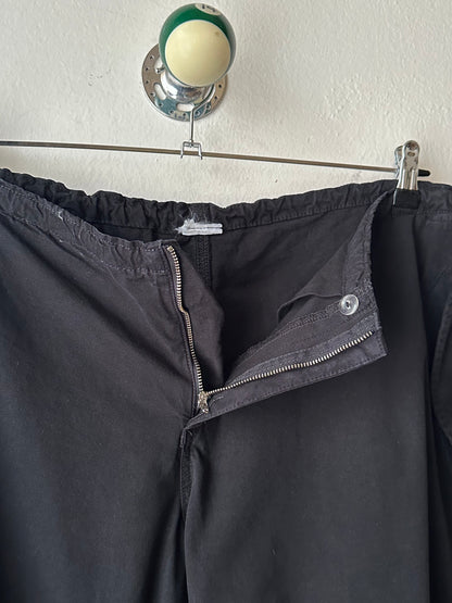 Black cotton  overtrousers