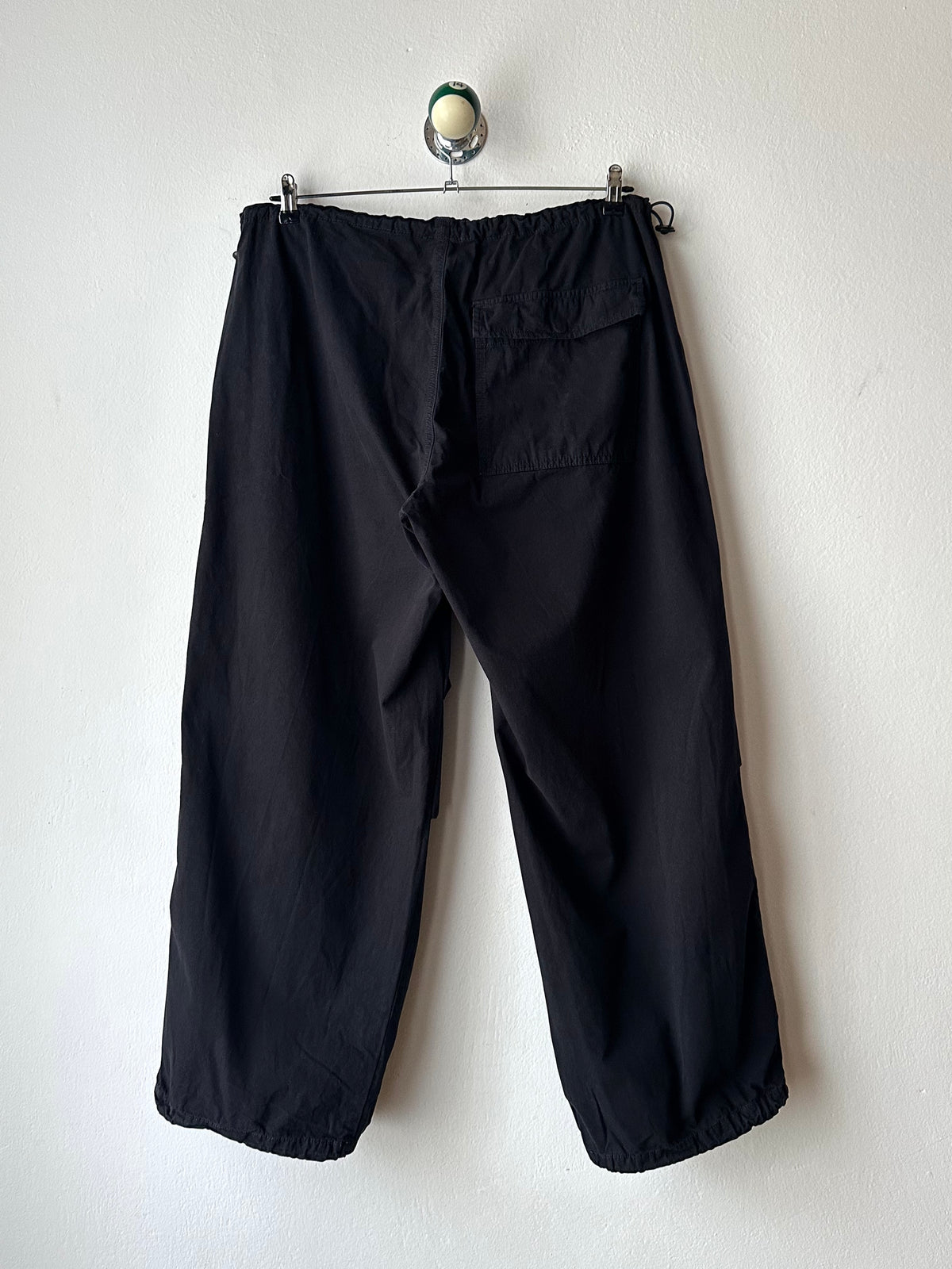 Black cotton  overtrousers