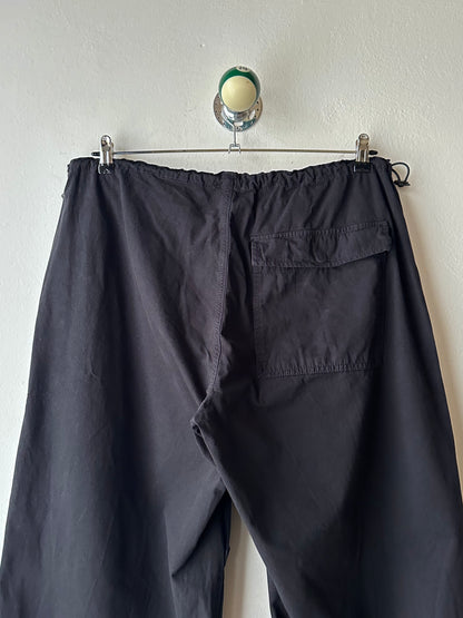 Black cotton  overtrousers