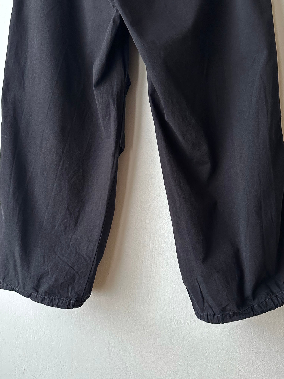 Black cotton  overtrousers