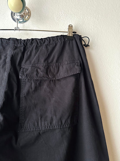 Black cotton  overtrousers