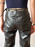 Italy black rubber pants