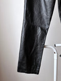 leather trouser with belt