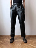 leather trouser with belt