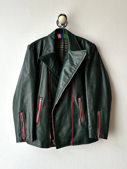 1970s East German leather riders jacket 70年代 ライダース Punk パンク 旧東ドイツ Toto Praha Vintage clothing store Antique shop Prague 古着屋 プラハ アンティークショップ ヴィンテージ ユーロ古着 ヨーロッパ古着