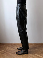 leather trouser with belt