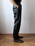 leather trouser with belt