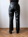 leather trouser with belt