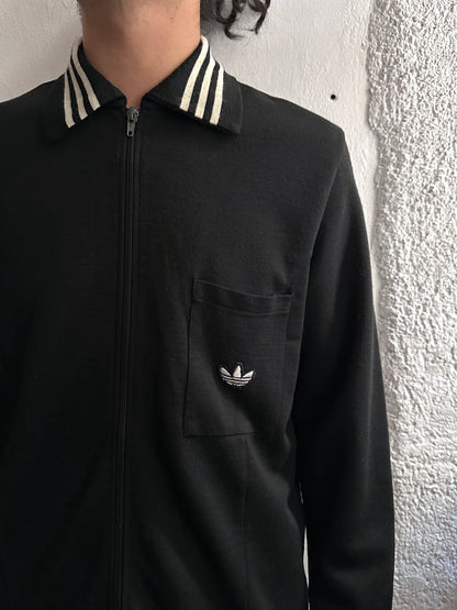 1970's Adidas Schwahn jacket 70年代 アディダス Black 黒 Made in West germany 西ドイツ製 Toto Praha Vintage clothing store Antique shop Prague 古着屋 アンティークショップ プラハ ユーロ古着  ヨーロッパ古着 古着卸 