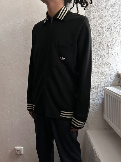 1970's Adidas Schwahn jacket 70年代 アディダス Black 黒 Made in West germany 西ドイツ製 Toto Praha Vintage clothing store Antique shop Prague 古着屋 アンティークショップ プラハ ユーロ古着  ヨーロッパ古着 古着卸 