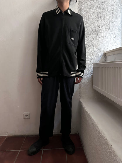 1970's Adidas Schwahn jacket 70年代 アディダス Black 黒 Made in West germany 西ドイツ製 Toto Praha Vintage clothing store Antique shop Prague 古着屋 アンティークショップ プラハ ユーロ古着  ヨーロッパ古着 古着卸 