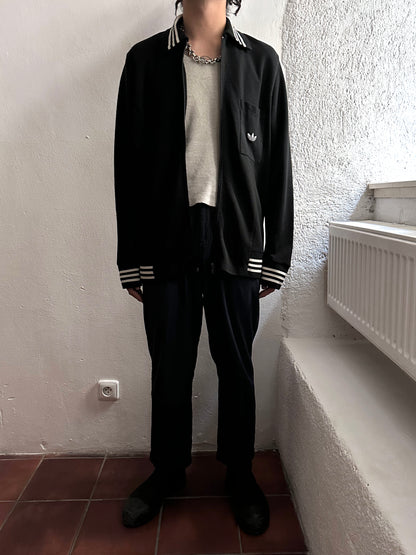 1970's Adidas Schwahn jacket 70年代 アディダス Black 黒 Made in West germany 西ドイツ製 Toto Praha Vintage clothing store Antique shop Prague 古着屋 アンティークショップ プラハ ユーロ古着  ヨーロッパ古着 古着卸 