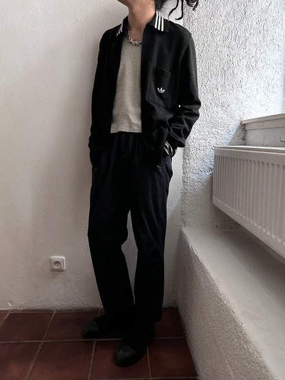 1970's Adidas Schwahn jacket 70年代 アディダス Black 黒 Made in West germany 西ドイツ製 Toto Praha Vintage clothing store Antique shop Prague 古着屋 アンティークショップ プラハ ユーロ古着  ヨーロッパ古着 古着卸 