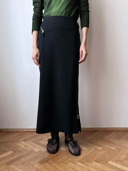 90s alain manoukian side-zip skirt