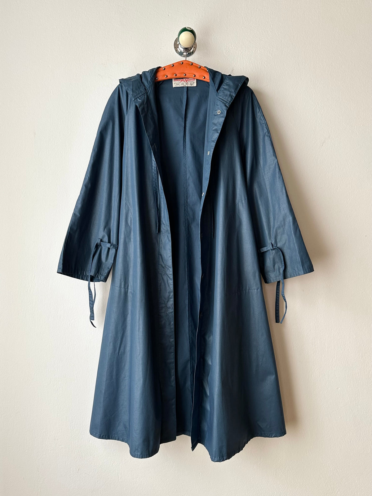 70-80s Austria steel blue raincoat