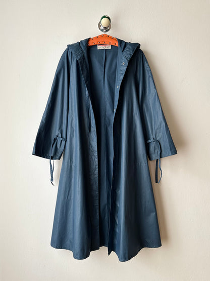 70-80s Austria steel blue raincoat