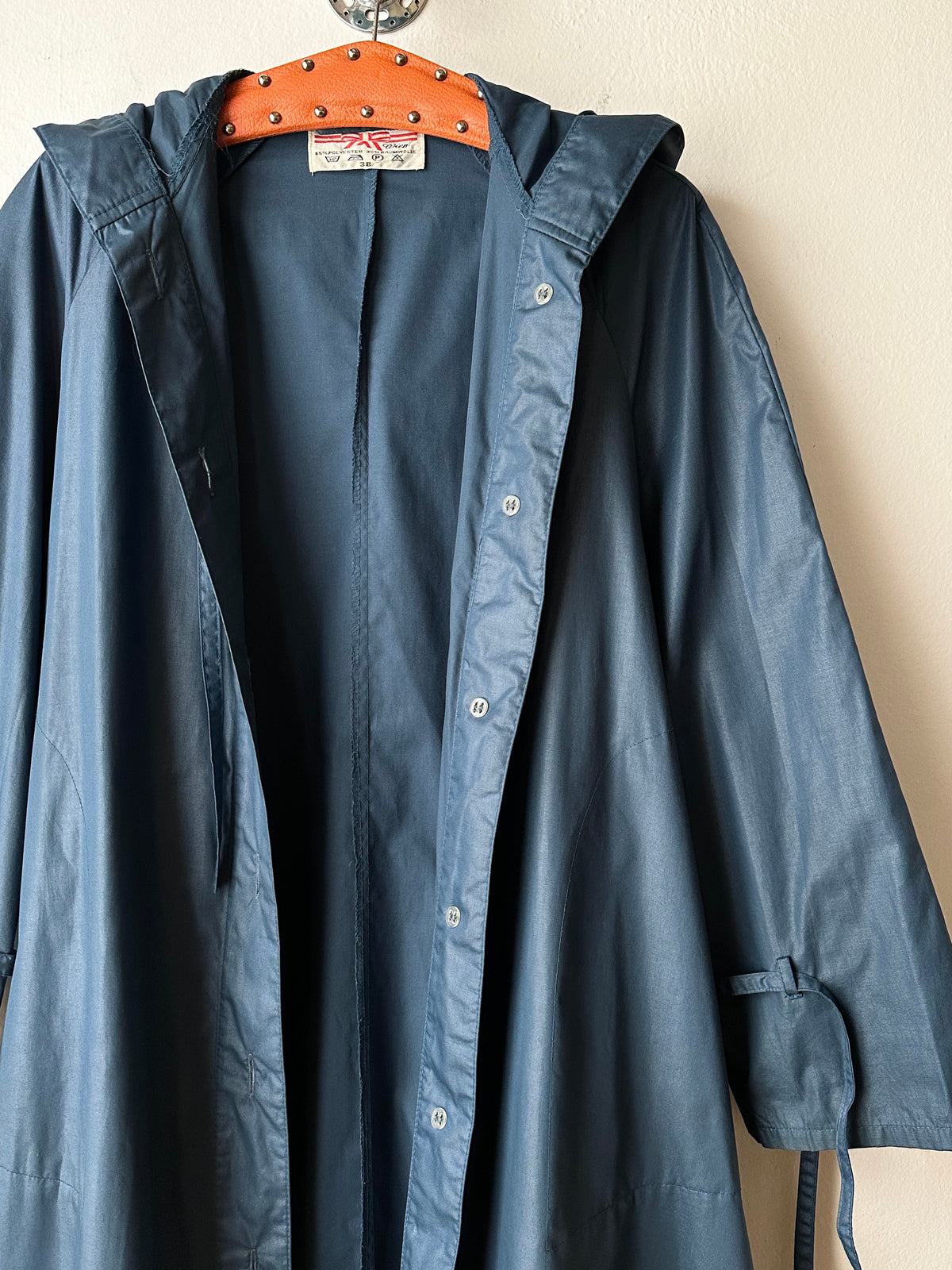 70-80s Austria steel blue raincoat