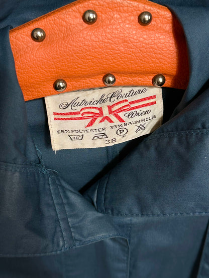70-80s Austria steel blue raincoat