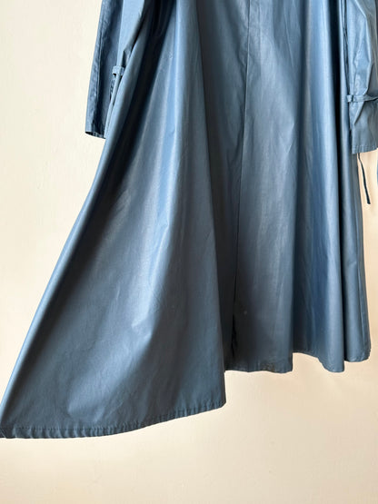 70-80s Austria steel blue raincoat