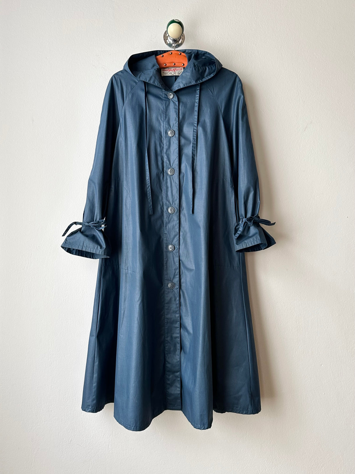 70-80s Austria steel blue raincoat