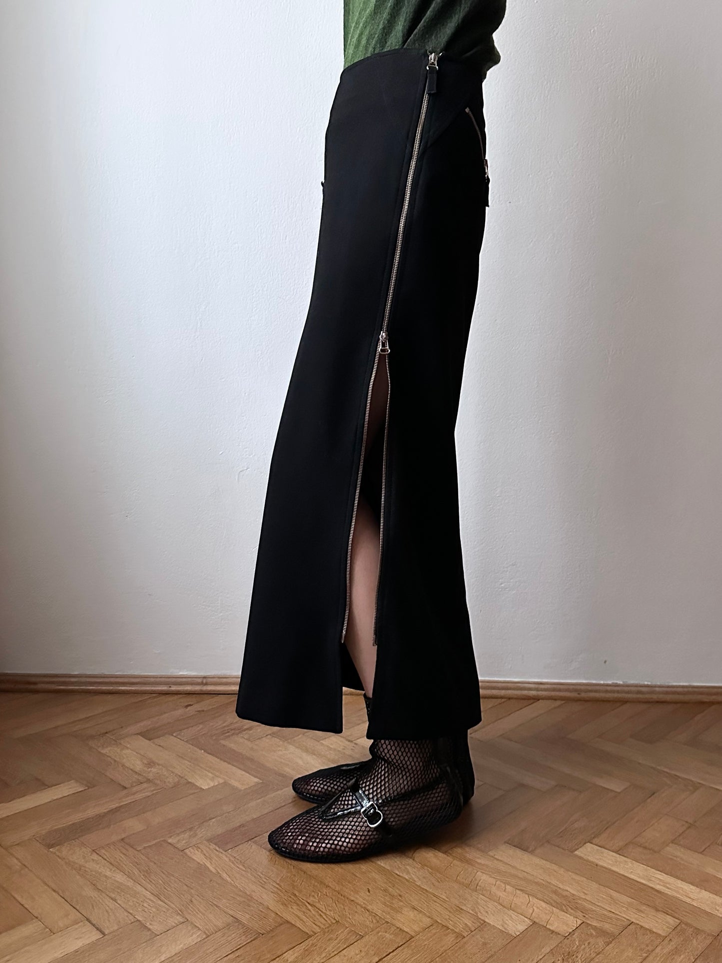 90s alain manoukian side-zip skirt