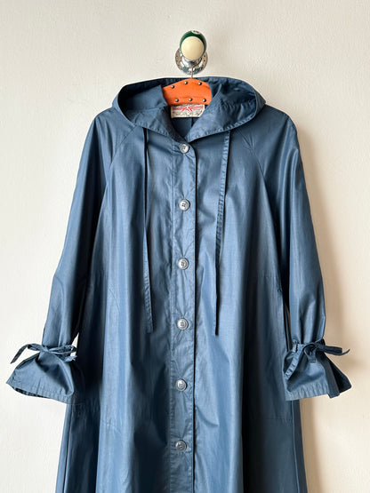70-80s Austria steel blue raincoat