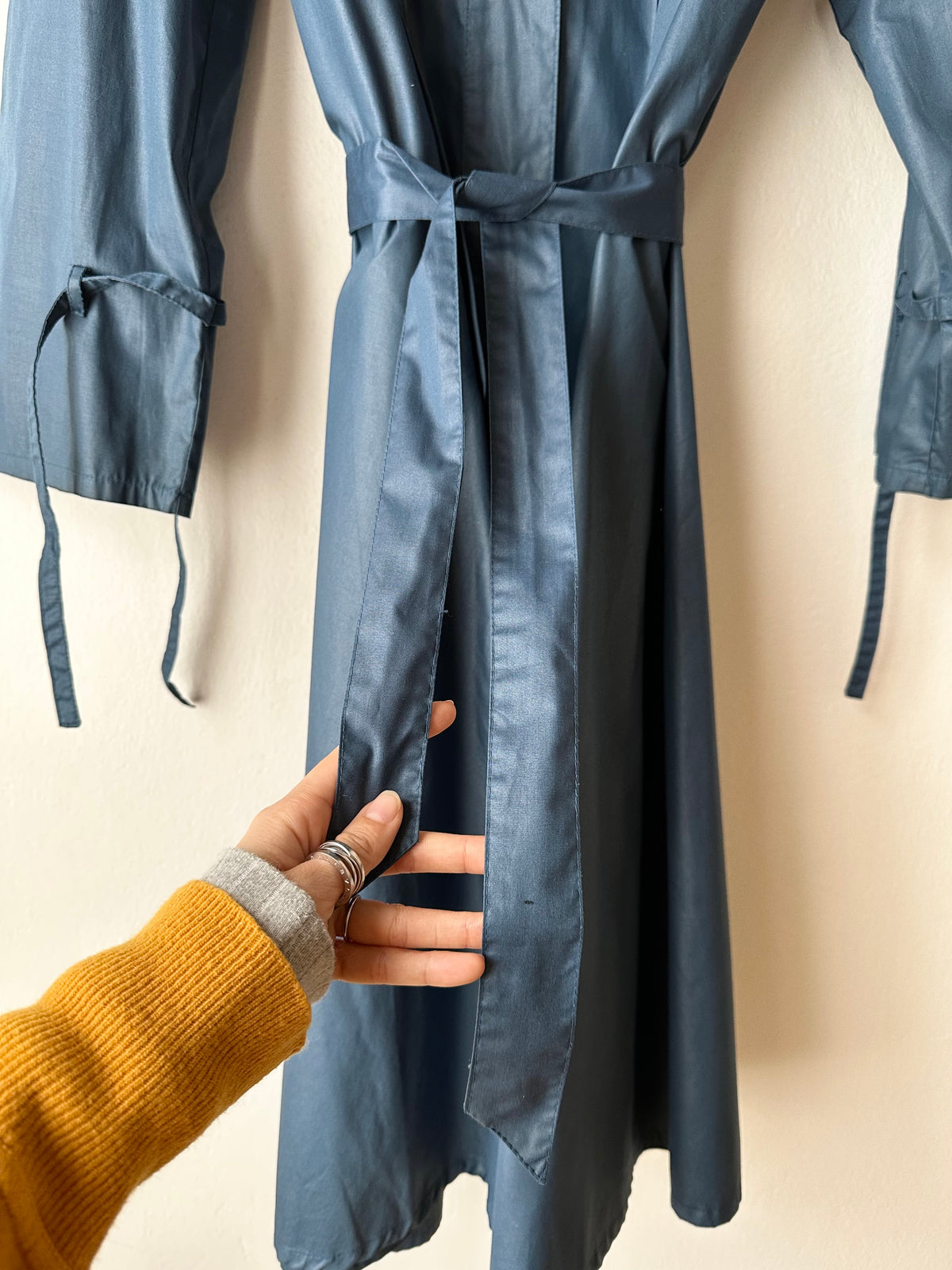 70-80s Austria steel blue raincoat