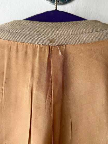 Wool gabardine short jacket