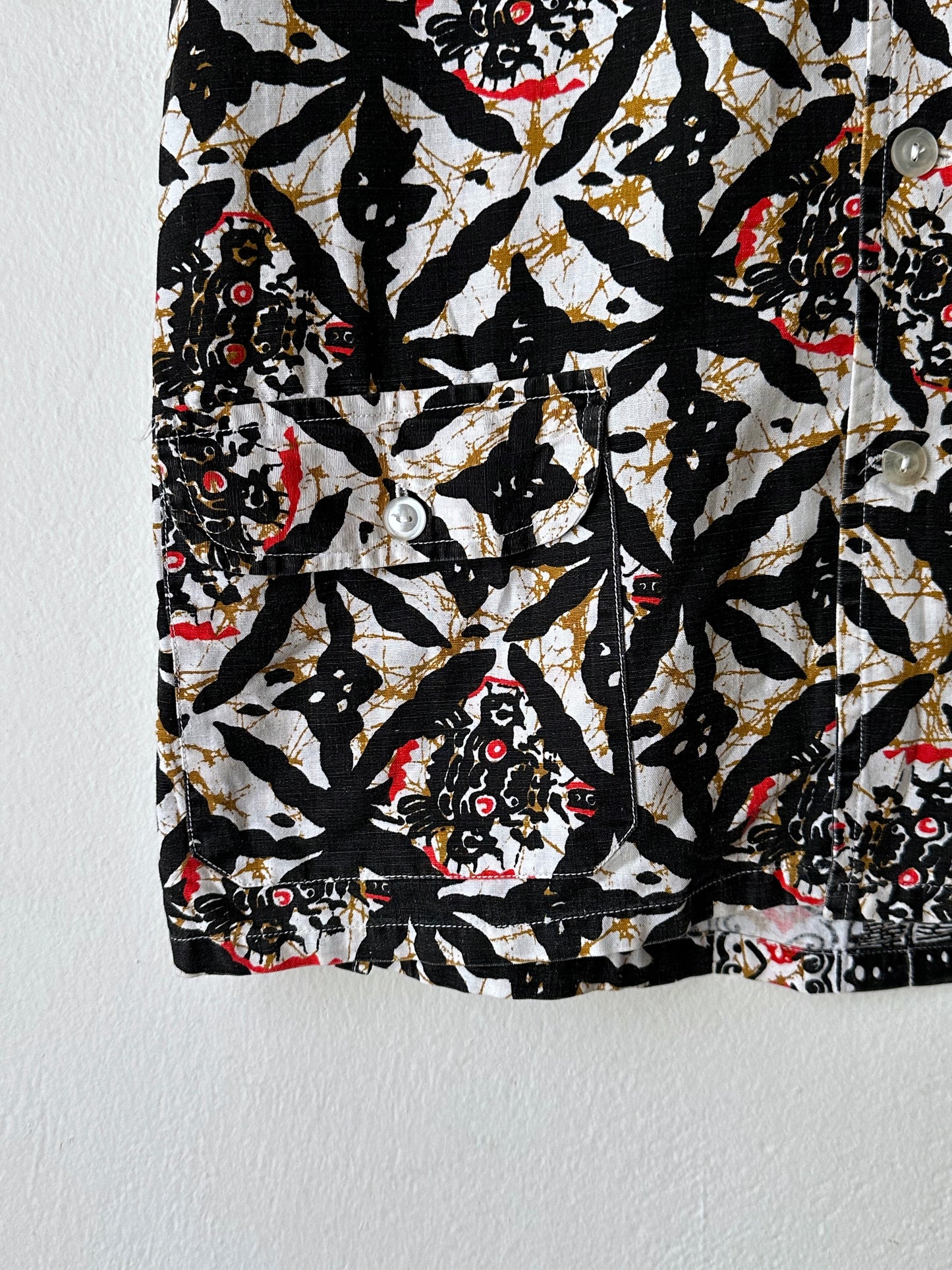 1970s Kenyan batik shirt