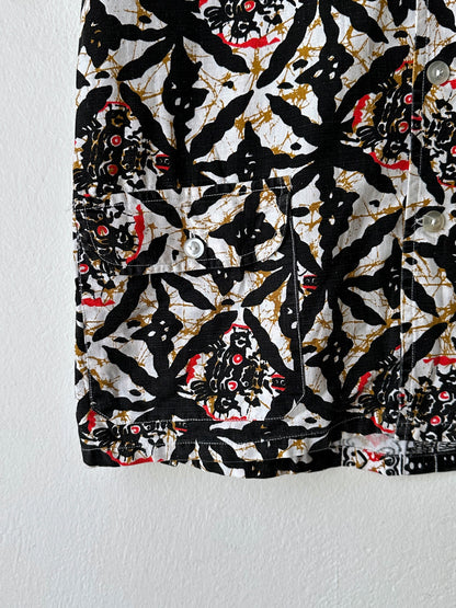 1970s Kenyan batik shirt