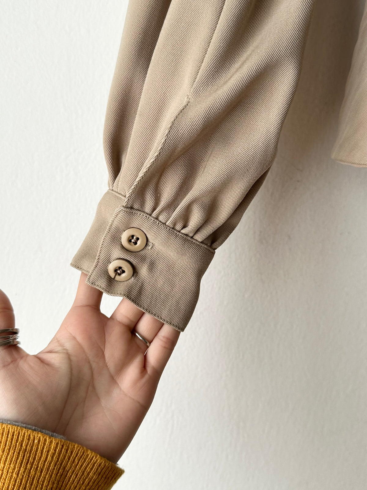 Wool gabardine short jacket