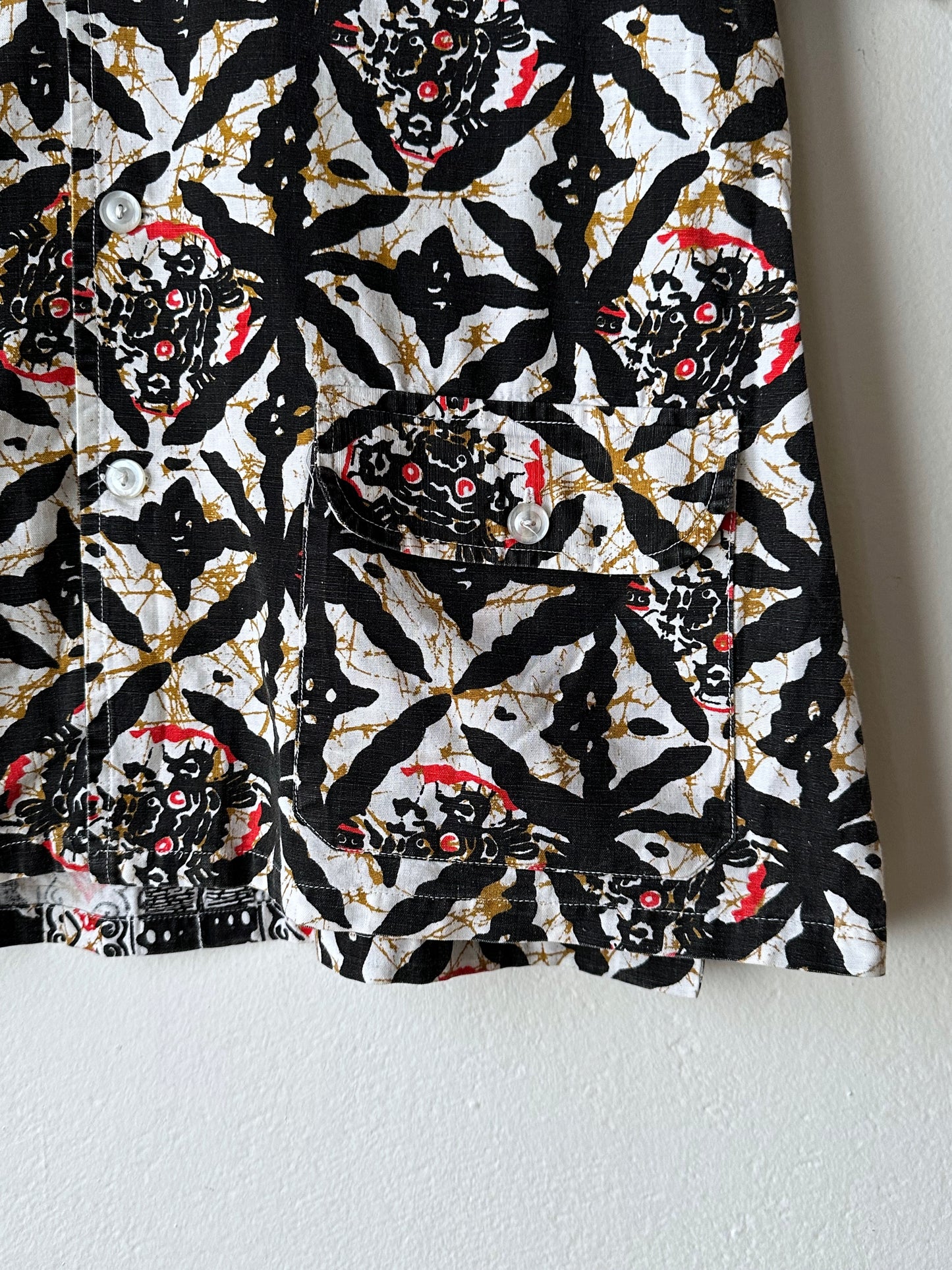 1970s Kenyan batik shirt